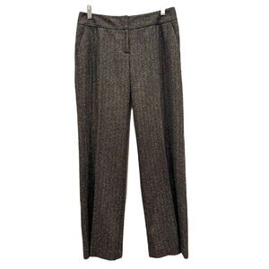 Semantiks Pants Brown Wool Silk Straight Leg Trouser Dress Pants Womens sz 4P